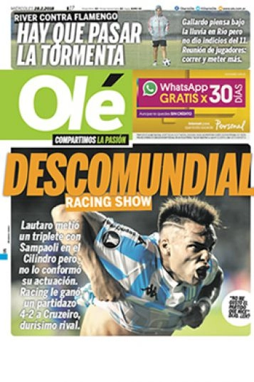 Pautamas Agencia Oficial publicidad en diario deportivo Olé